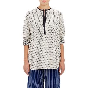 Ace & Jig smock top in natural minidot